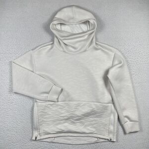 Fabletics Sweatshirt‎ Womens Medium White Camo Pullover Hoodie Athleisure Gym